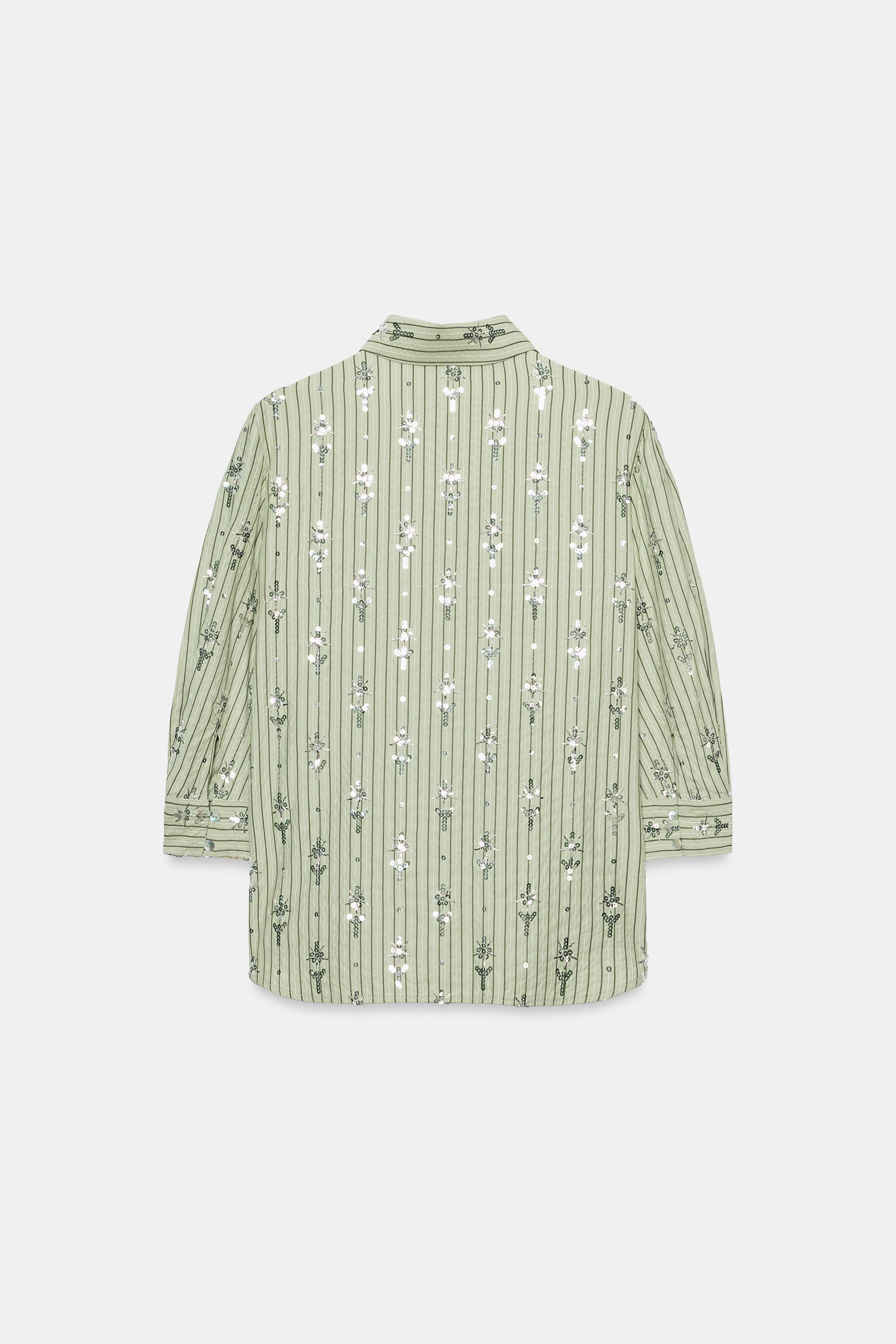 CHEMISE À RAYURES PAILLETTES